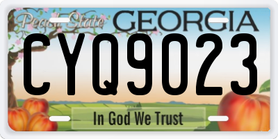 GA license plate CYQ9023