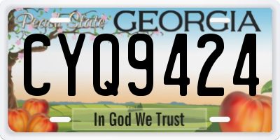 GA license plate CYQ9424