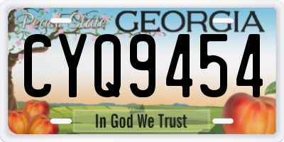 GA license plate CYQ9454