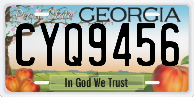 GA license plate CYQ9456