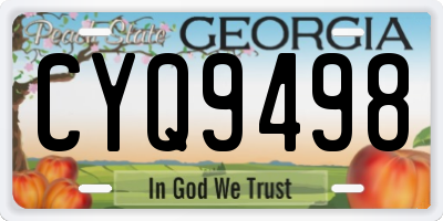 GA license plate CYQ9498
