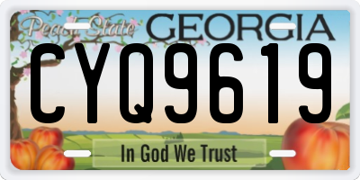 GA license plate CYQ9619