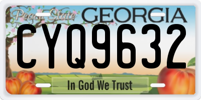 GA license plate CYQ9632