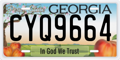 GA license plate CYQ9664