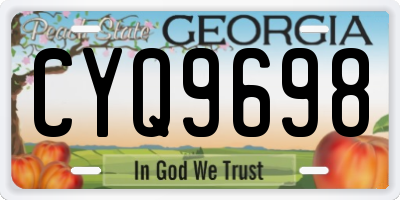 GA license plate CYQ9698