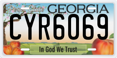 GA license plate CYR6069
