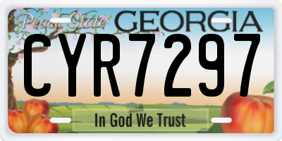 GA license plate CYR7297