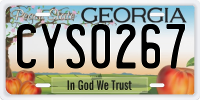 GA license plate CYS0267