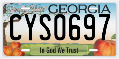 GA license plate CYS0697