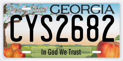 GA license plate CYS2682