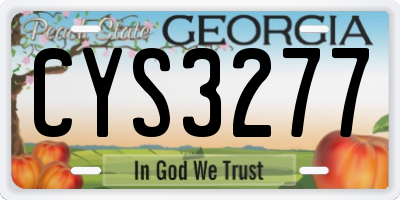 GA license plate CYS3277