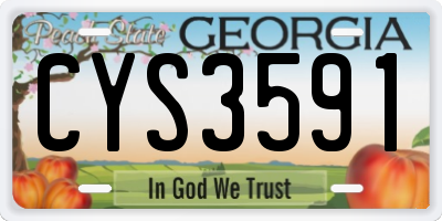GA license plate CYS3591