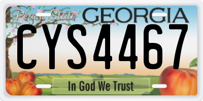 GA license plate CYS4467