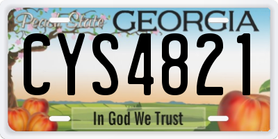 GA license plate CYS4821