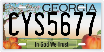 GA license plate CYS5677