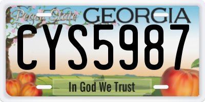 GA license plate CYS5987