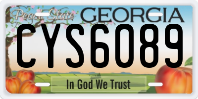GA license plate CYS6089