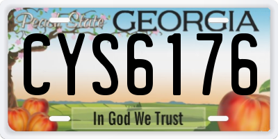 GA license plate CYS6176
