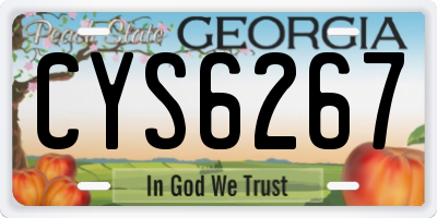 GA license plate CYS6267