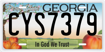 GA license plate CYS7379