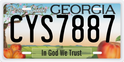 GA license plate CYS7887