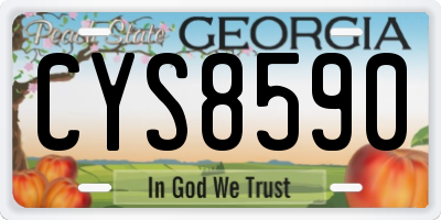 GA license plate CYS8590