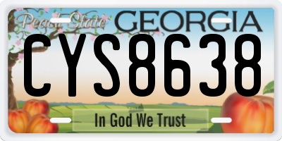 GA license plate CYS8638