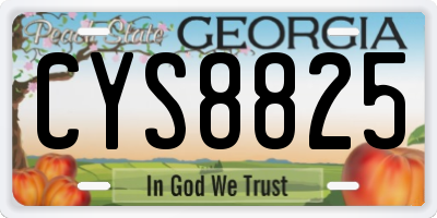GA license plate CYS8825