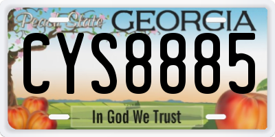 GA license plate CYS8885