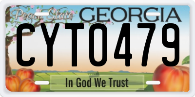 GA license plate CYT0479