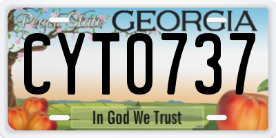 GA license plate CYT0737