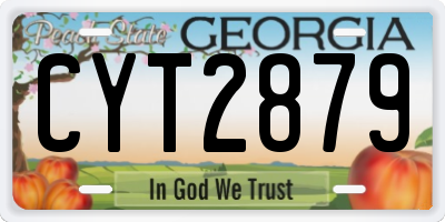 GA license plate CYT2879