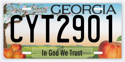 GA license plate CYT2901