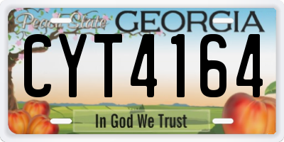 GA license plate CYT4164