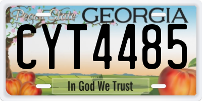 GA license plate CYT4485