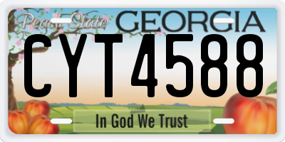 GA license plate CYT4588