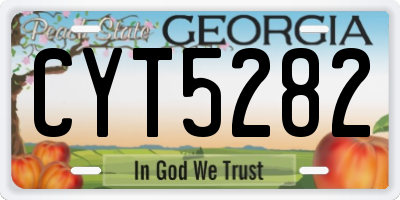 GA license plate CYT5282