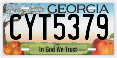 GA license plate CYT5379