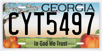 GA license plate CYT5497
