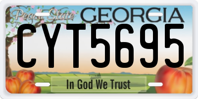 GA license plate CYT5695