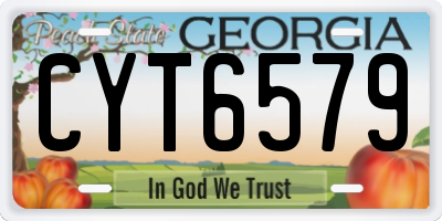 GA license plate CYT6579