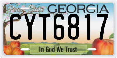 GA license plate CYT6817