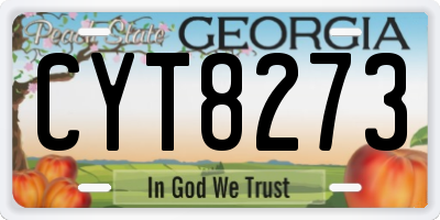 GA license plate CYT8273