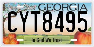 GA license plate CYT8495