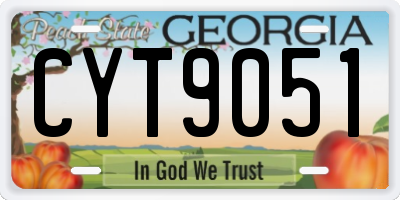 GA license plate CYT9051