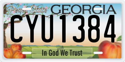 GA license plate CYU1384