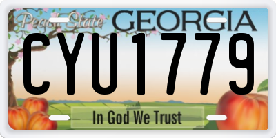 GA license plate CYU1779
