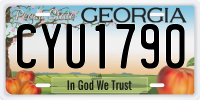 GA license plate CYU1790