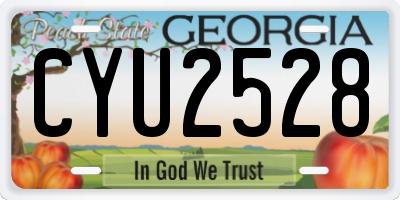 GA license plate CYU2528