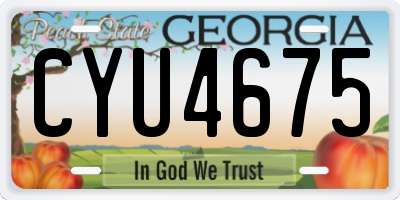GA license plate CYU4675